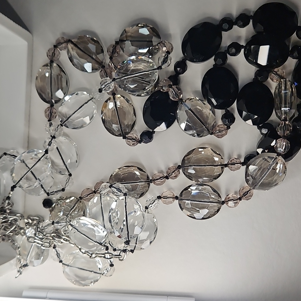 White House Black Market Silver and Crystal Necklace Bundle - Picture 15 of 15